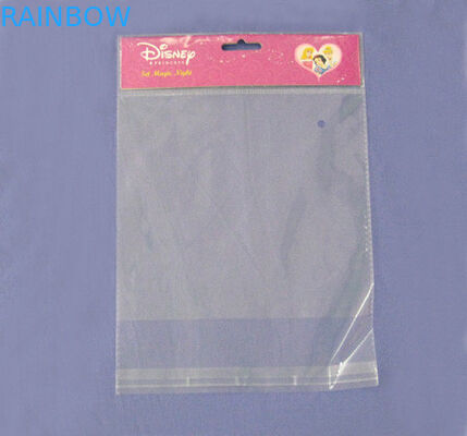 Saco de empacotamento principal amarelo do violoncelo ensaca da impressão de OPP/OPP com furo para o palito