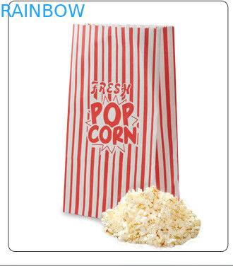 Parte superior personalizada dos sacos de papel de Brown Kraft da parte inferior lisa aberta para o petisco