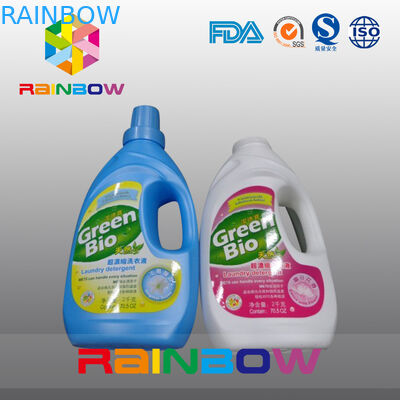 Etiqueta impermeável para a garrafa plástica, etiquetas autoadesivas da luva para garrafas do detergente líquido