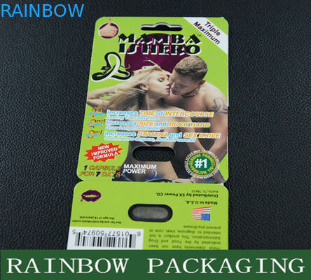 Comprimidos do sexo da mamba preta que empacotam o cartão da bolha que empacota para o realce dos homens