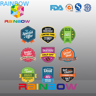 Etiqueta de papel do papel da etiqueta do ímã, etiqueta irregular do vinho da tela de seda para o alimento natural