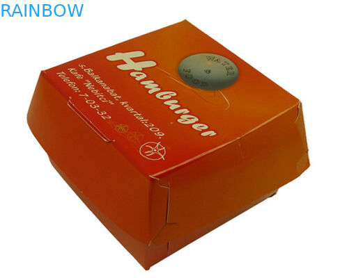 Projeto impresso costume de empacotamento da caixa de papel para o restaurante do fast food