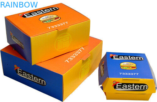 Caixa de papel de Premiium que empacota com projeto impresso costume para o restaurante do fast food