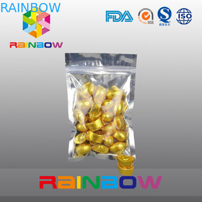 sacos do petisco 100g que empacotam a folha dianteira da parte traseira de Transprent com zíper