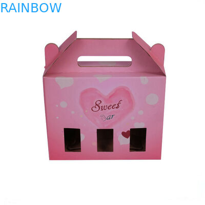 Caixa de papel que empacota, caixa ondulada do auto presente fechado do cartão com janela