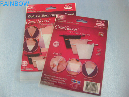 Malotes plásticos plásticos vermelhos que empacotam o saco secreto de Cami para o sutiã, a roupa interior das mulheres