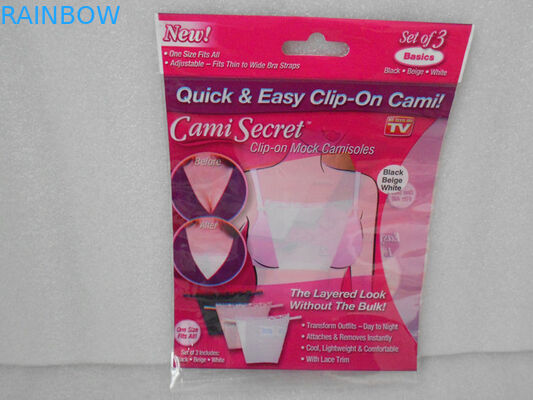 Malotes plásticos plásticos vermelhos que empacotam o saco secreto de Cami para o sutiã, a roupa interior das mulheres