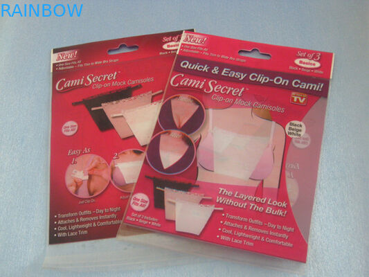 Malotes plásticos plásticos vermelhos que empacotam o saco secreto de Cami para o sutiã, a roupa interior das mulheres