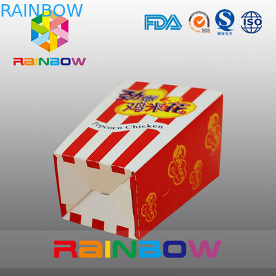 Sacos de papel personalizados fast food do frango frito da pipoca dos sacos de papel