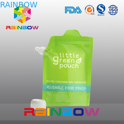 Levante-se o malote reusável do bico do comida para bebé que empacota com o zíper na parte superior