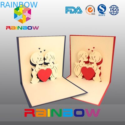 Sacos de papel personalizados luxuosos para o cartão do convite do casamento com cópia vívida