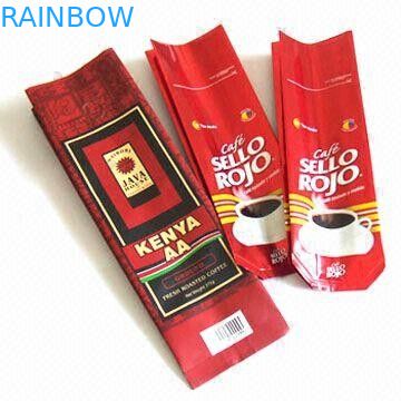 Saquinhos de chá plásticos de empacotamento que empacotam para o café, sacos inferiores quadrados dos sacos do feijão de café