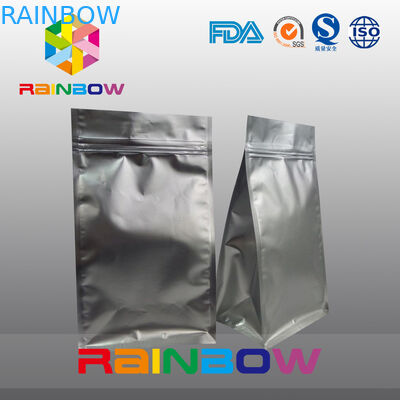 Do café lateral do selo do preto 8 de Matt o reforço inferior de empacotamento ensaca o ziplock