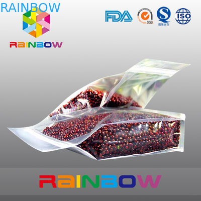 O empacotamento ziplock dos feijões/alimento do reforço inferior transparente plástico ensaca