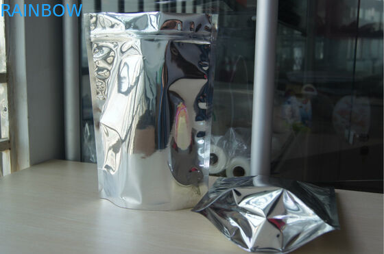 Os sacos Ziplock lisos personalizados da folha de alumínio/levantam-se o empacotamento do malote da folha