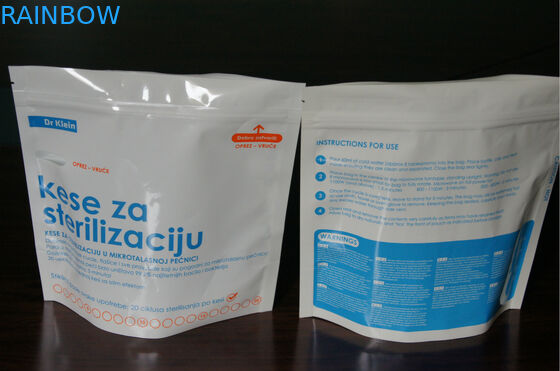 Os sacos do Steriliser da microonda do plástico laminado de produto comestível levantam-se com zíper