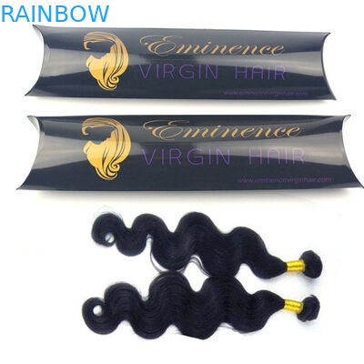 Caixa de papel que empacota com janela clara, caixa de papel da extensão do cabelo da extensão do cabelo