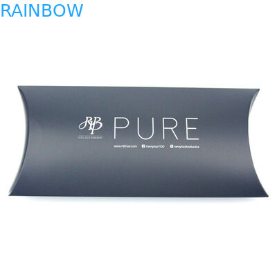 Caixa de papel da extensão lustrosa do cabelo preto que empacota com logotipo impresso, serviço feito sob encomenda proporcionado