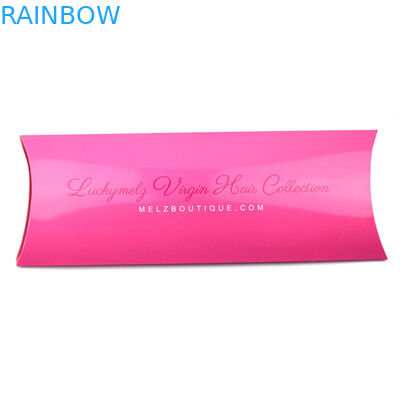 Caixa de papel da extensão vermelha roxa do cabelo com tamanho e logotipo personalizados na forma do descanso