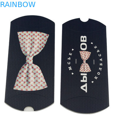 Caixa de papel da extensão preta do cabelo branco com tamanho e logotipo personalizados na forma do descanso