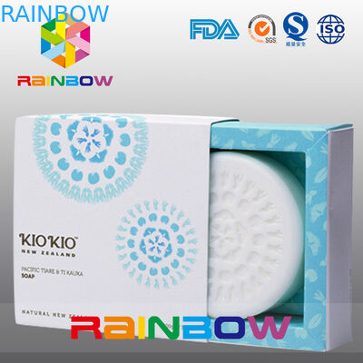 A caixa de papel que empacota para o sabão que empacota/personalizou a caixa do sabão com janela clara