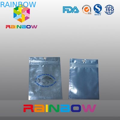 Malote traseiro transparente dianteiro dos alimentos para animais de estimação da folha com zíper, saco da isca de pesca