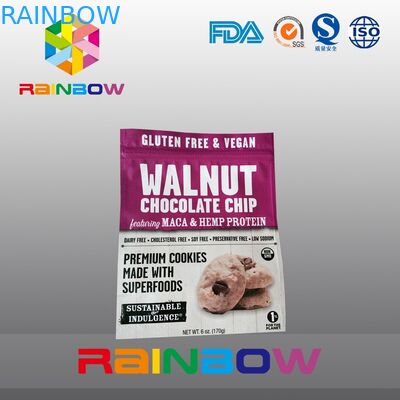 Sacos de empacotamento matte do Ziplock de Doypack dos biscoitos do malote plástico da superfície do delicado