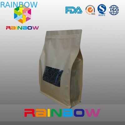 O malote lateral do café do selo do papel de embalagem 8, o reforço inferior ensaca o empacotamento roasted do feijão de café