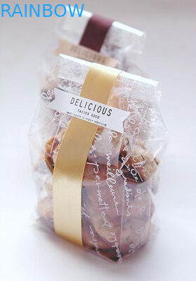 O produto comestível personalizou os malotes plásticos lustrosos do projeto que empacotam sacos dos biscoitos