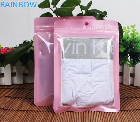 Prenda sacos de plástico do zíper do selo para a roupa/fato que empacota claro dianteiro