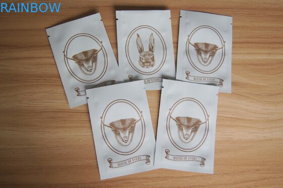 Três malotes de empacotamento da semente lateral do selo/saco branco matte do pot-pourri da especiaria do selo do aperto