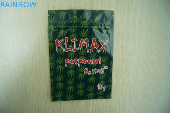 O incenso erval do pot-pourri da morango & do mirtilo de Klimax 10g ensaca o empacotamento Ziplock
