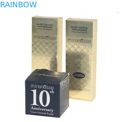 A caixa de papel de Pinted do logotipo feito sob encomenda que empacota para cosméticos/cosméticos lustrosos encaixota o empacotamento