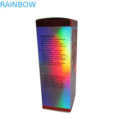 A caixa de papel de Pinted do logotipo feito sob encomenda que empacota para cosméticos/cosméticos lustrosos encaixota o empacotamento