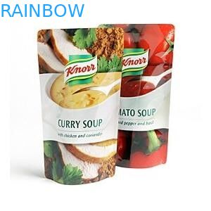 Malote ereto do alimento do auto que empacota para a sopa do caril/saco impermeável da sopa do caril