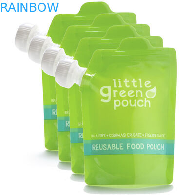 Malotes vívidos do bico do comida para bebé da impressão com o bico inferior do reforço e do canto