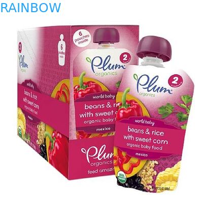Auto que está os malotes plásticos que empacotam malotes de empacotamento do comida para bebé do iogurte dos malotes do bico