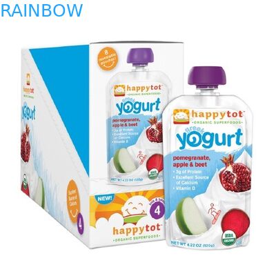 Auto que está os malotes plásticos que empacotam malotes de empacotamento do comida para bebé do iogurte dos malotes do bico