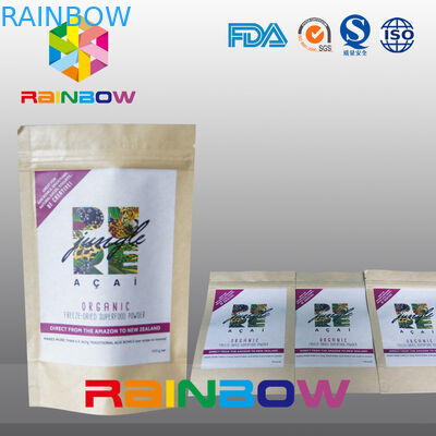 O logotipo imprimiu o empacotamento de alimento Ziplock do petisco do saco/porca do papel de Krafter das sementes de Chia