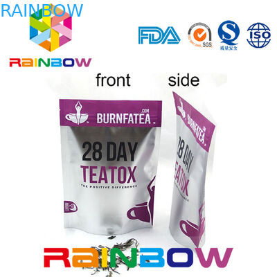 Malotes plásticos maiorias Reclosable que empacotam para a caixa do chá com o reforço do zíper e da parte inferior