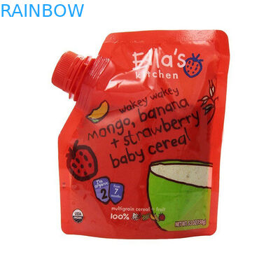 Os malotes reusáveis BPA do comida para bebé de Doypack livram com bico de canto