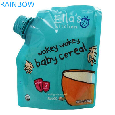 Os malotes reusáveis BPA do comida para bebé de Doypack livram com bico de canto