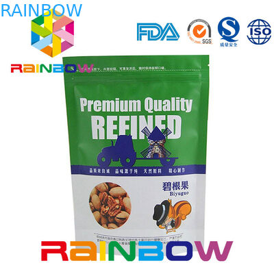 Entalhe de empacotamento impresso personalizado do zíper e do rasgo do malote Nuts do bloco de Doy