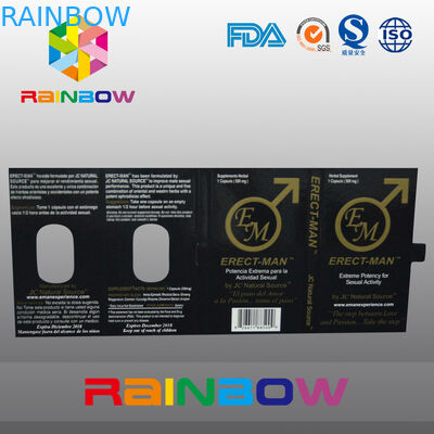 Caixa de papel de empacotamento do comprimido do sexo do efeito 100% ERECT-MEN com projeto personalizado cartão