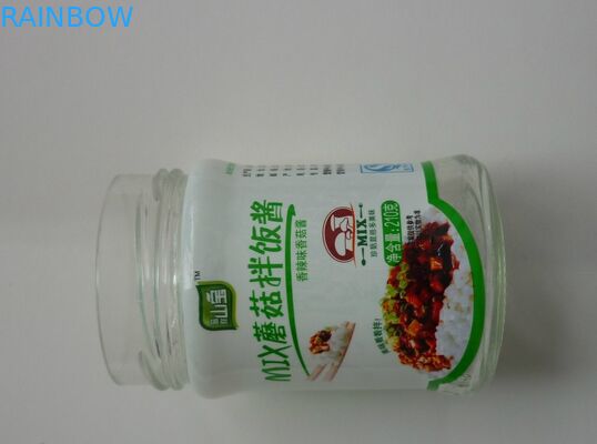 Etiquetas impermeáveis do psiquiatra do calor do PVC para a garrafa de vidro do queijo de Beancurd do molho