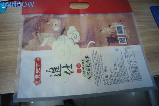 Suface matte OPP/arroz de NY/PE 5kg malotes plásticos que empacotam com punho