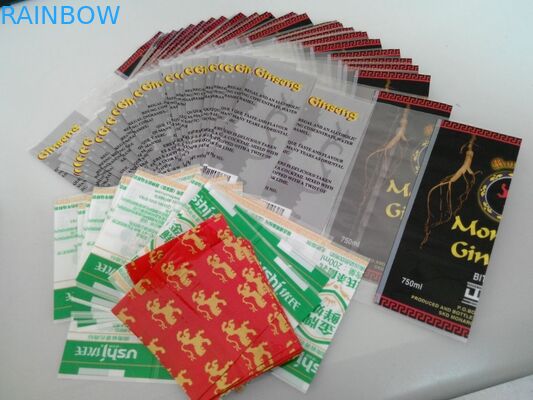 Etiquetas da luva do psiquiatra da aplicação da mão para o empacotamento da garrafa de água do coco