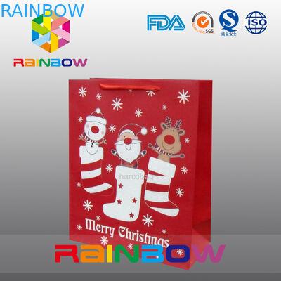 Sacos de papel personalizados biodegradáveis com corda dos PP para o empacotamento das garrafas de vinho tinto