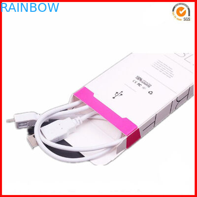 Caixa de empacotamento de empacotamento dobrável do carregador do carro da caixa de papel com logotipo impresso