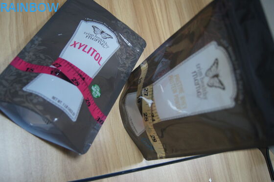 Levante-se o pó plástico da proteína/o Ziplock de empacotamento feito sob encomenda saco do açúcar/edulcorante